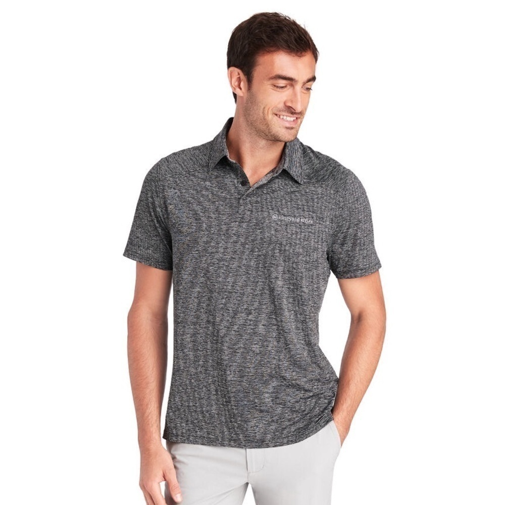 Vineyard Vines Men’s Performance Destin Stripe Bowline Polo Shirt - Size Large